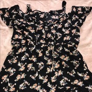 Plus size floral romper